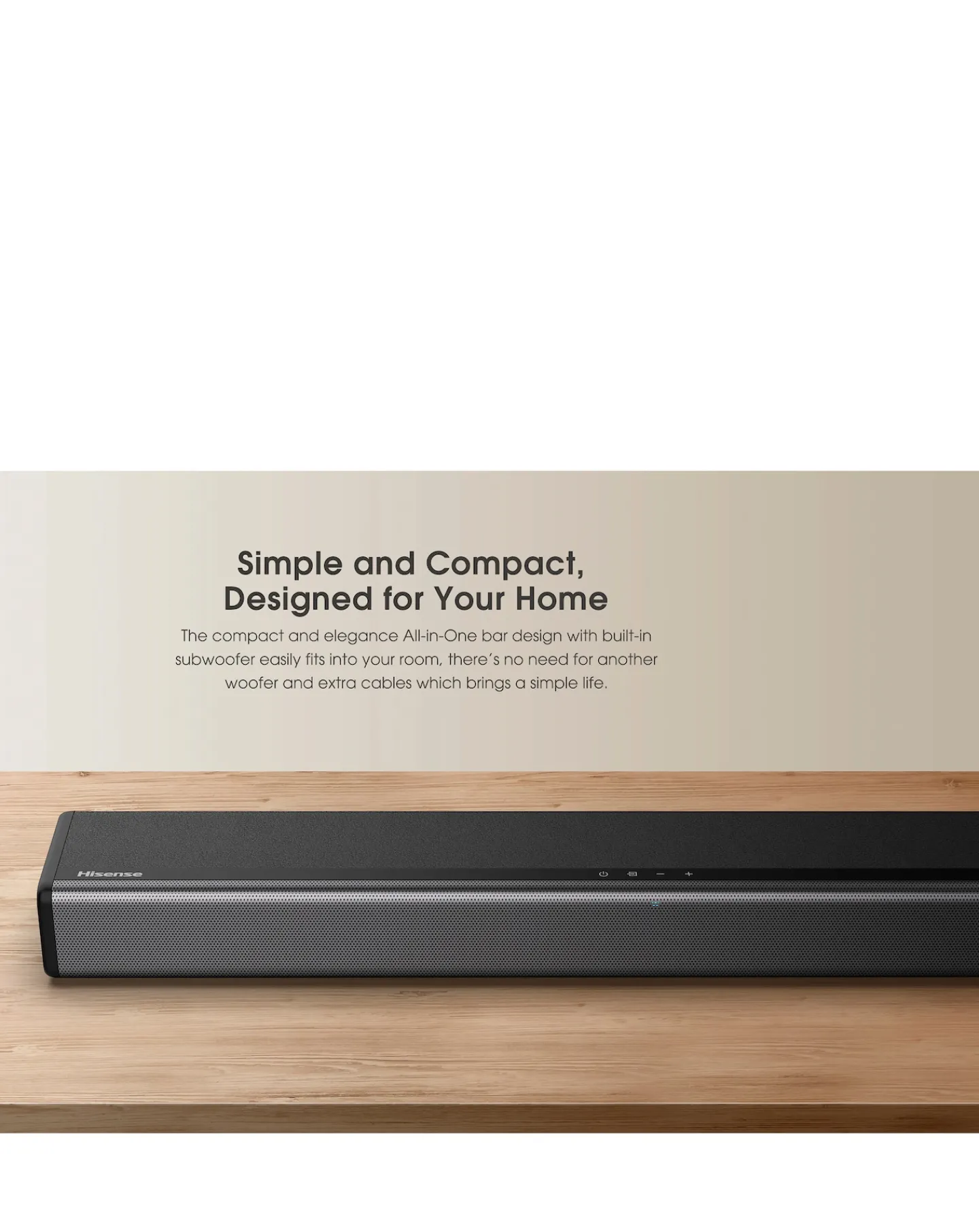 Hisense HS214 2.1ch 80W All-in-One Soundbar & Speaker