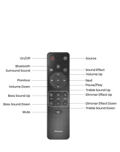 Hisense HS2100 2.1ch 240W Soundbar with DTS Virtual X and Wireless Subwoofer
