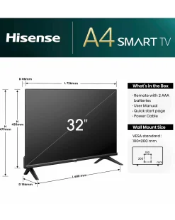 Hisense 32in 32A4NTUK Smart Full HD LED Freeview TV
