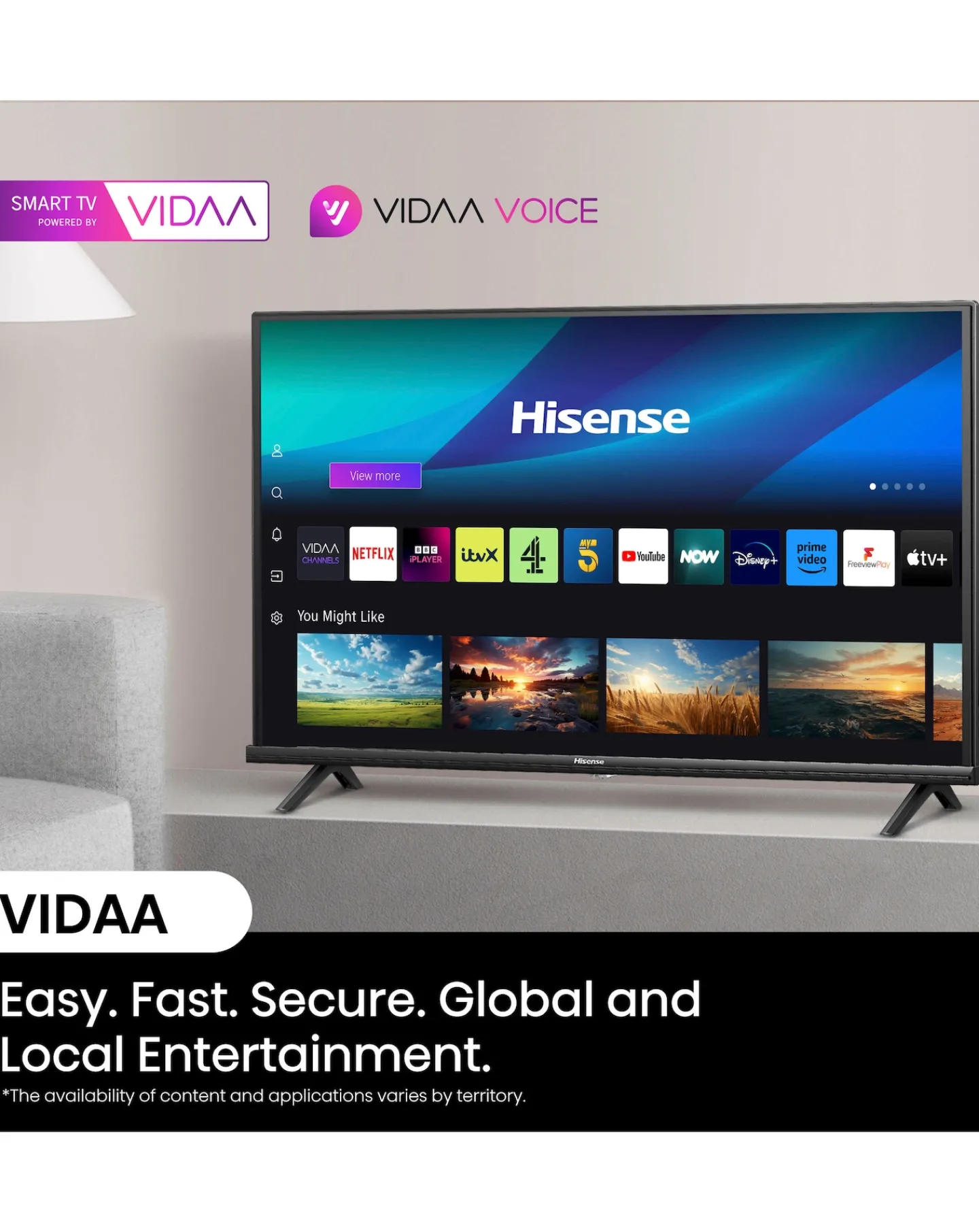 Hisense 32in 32A4NTUK Smart Full HD LED Freeview TV