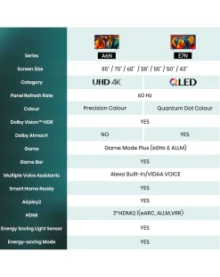Hisense 50in 50A6NTUK Smart 4K UHD HDR LED TV with Amazon Alexa
