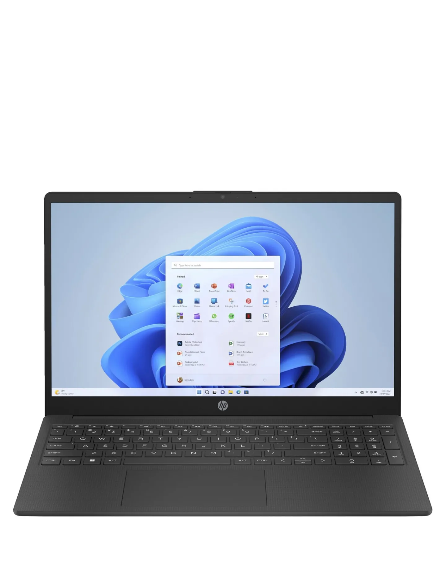 HP 15-fc0017na 15.6in AMD Ryzen 3 4GB 128GB Windows 11s Laptop