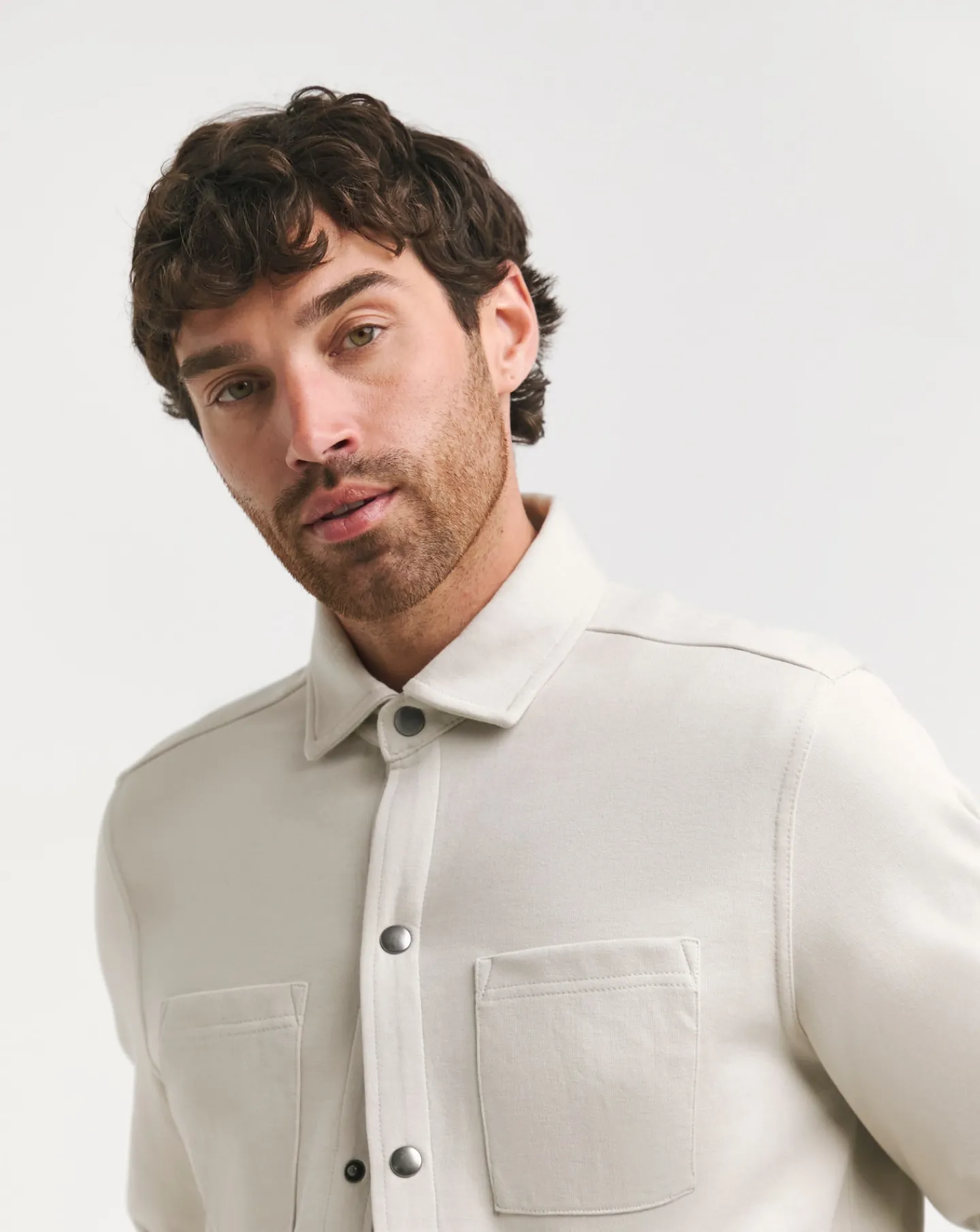 Jacamo Interlock Button Shacket Reg