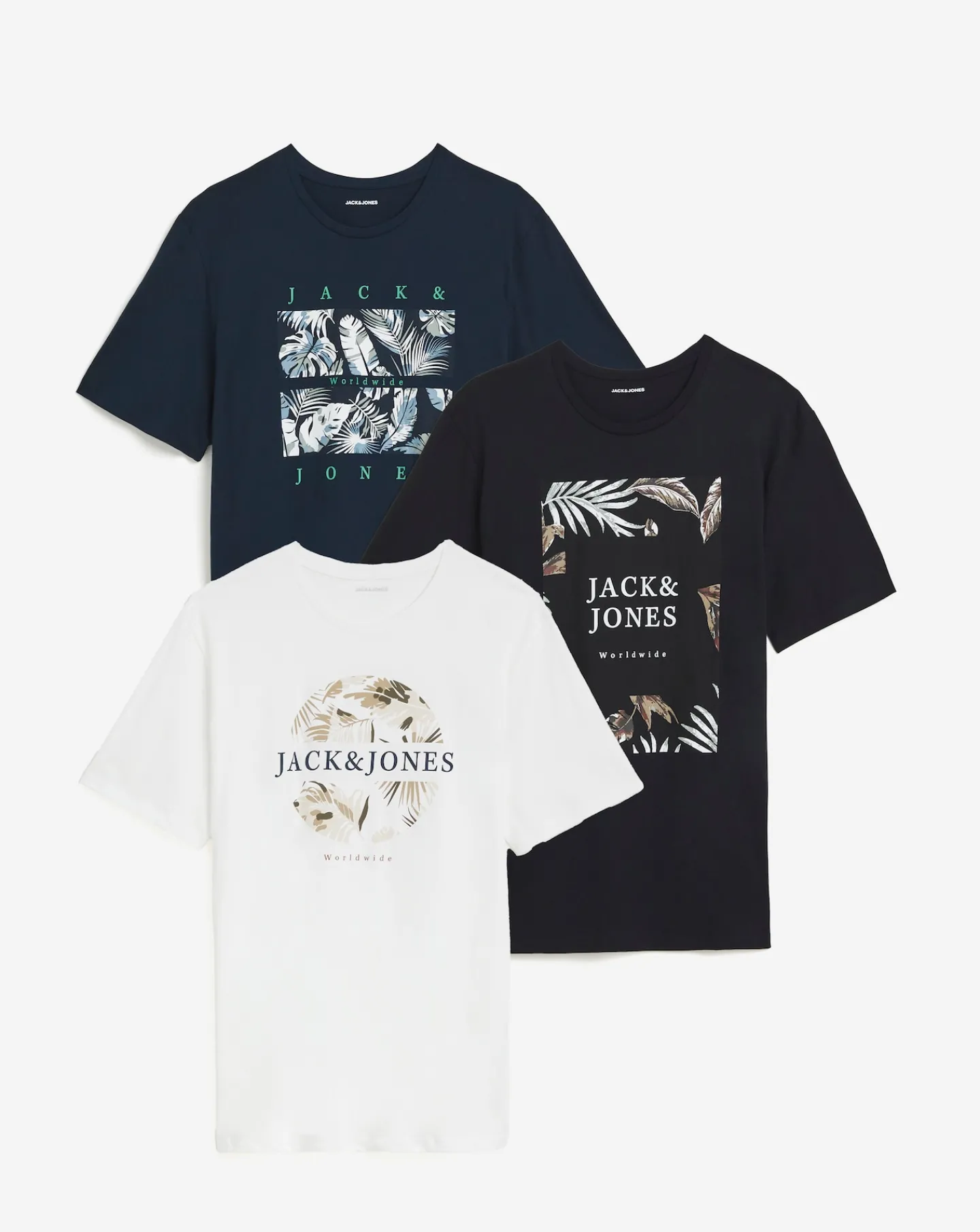 JACK & JONES Jack & Jack Floor T-Shirt Crew Neck 3 Pack