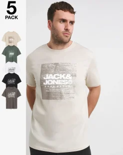 JACK & JONES Jack & Jones Aero 5 Pack T-Shirt