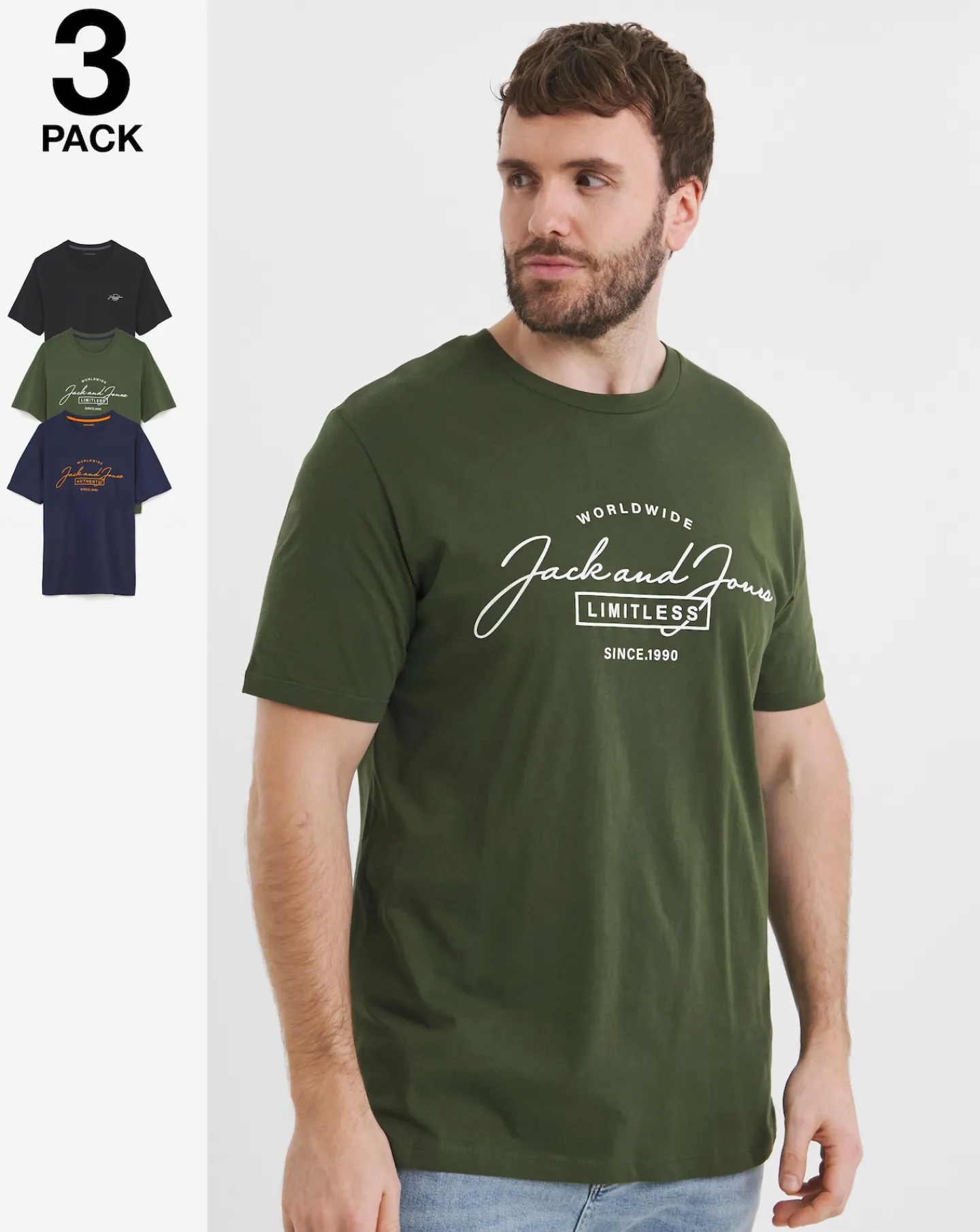 JACK & JONES Jack & Jones Ferris 3 Pack T-Shirt