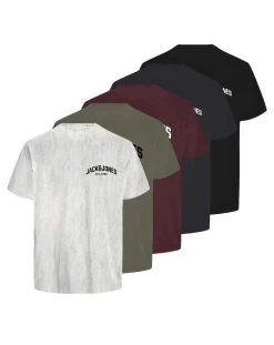 JACK & JONES Jack & Jones Josh 5 Pack Crew Neck T-Shirt