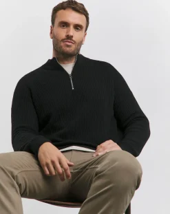JACK & JONES Jack & Jones Pannel Knit Half Zip Jumper