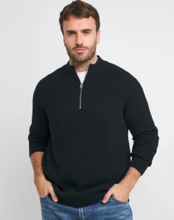 JACK & JONES Jack & Jones Pannel Knit Half Zip Jumper