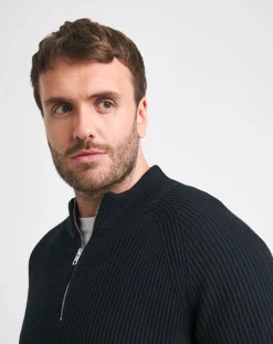 JACK & JONES Jack & Jones Pannel Knit Half Zip Jumper