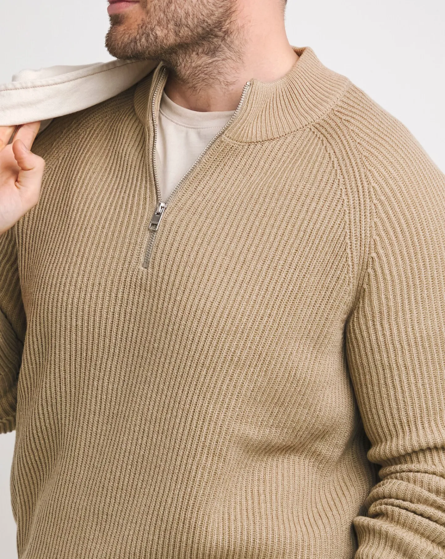 JACK & JONES Jack & Jones Pannel Knit Half Zip Jumper