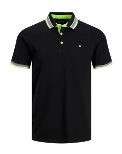 JACK & JONES Jack & Jones Paulos Polo In Black Neon