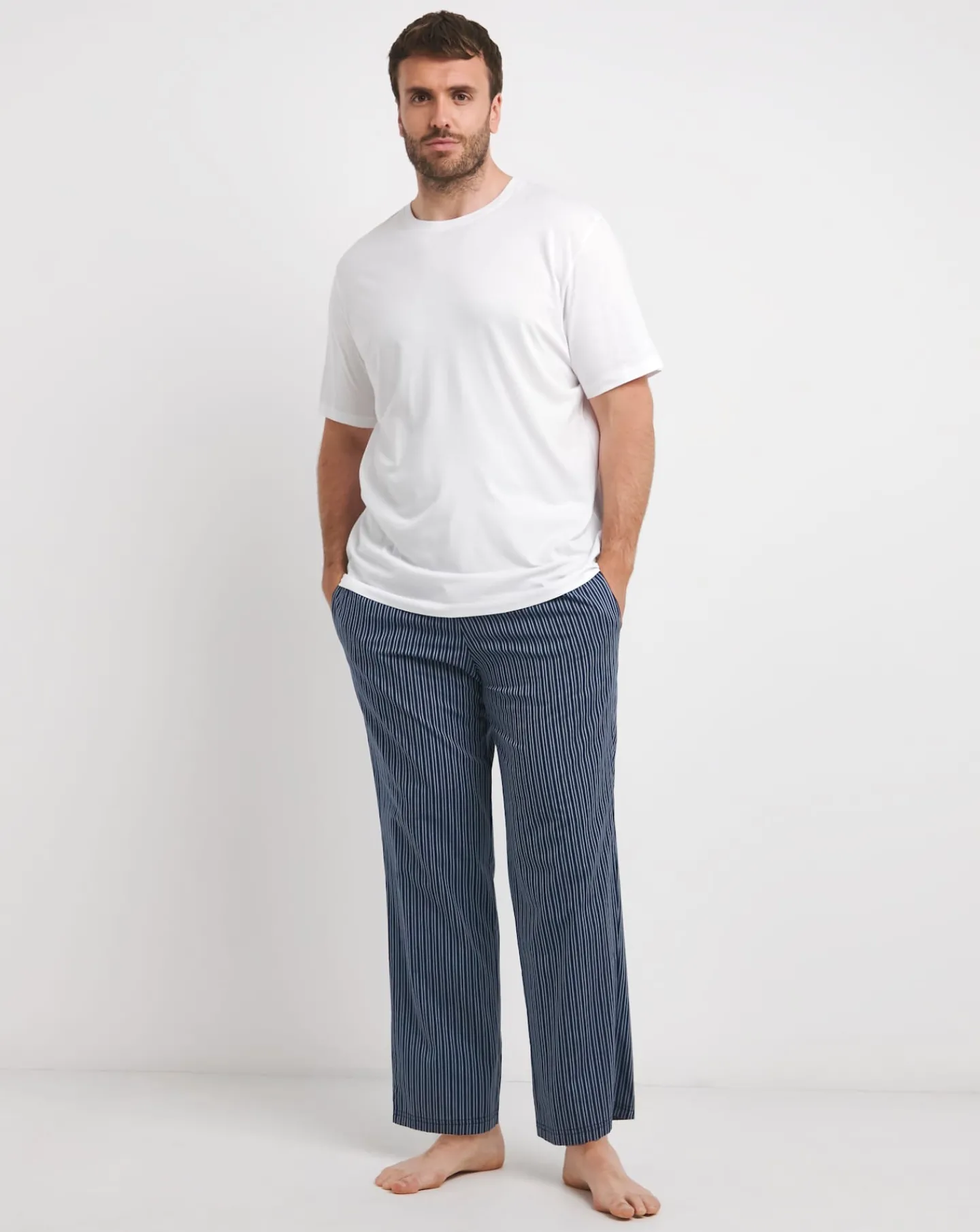 JACK & JONES Jack & Jones T-Shirt And Woven Pants PJ Set