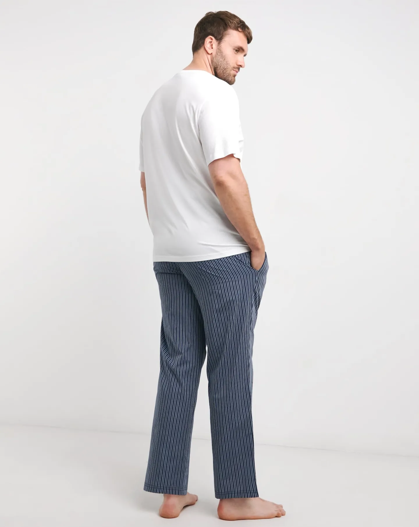 JACK & JONES Jack & Jones T-Shirt And Woven Pants PJ Set