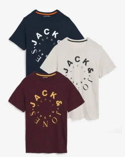 JACK & JONES Jack & Jones Warrior 3 Pack Crew Neck T-Shirt