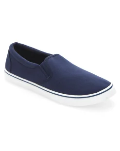 Jacamo Jack Slip On Canvas Pump Wide Fit