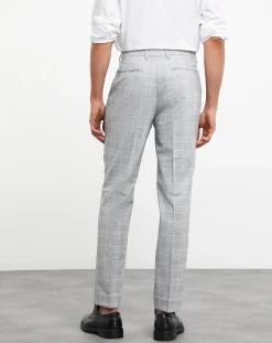 Elf|Jacamo Jasper Light Grey Check Suit Trouser