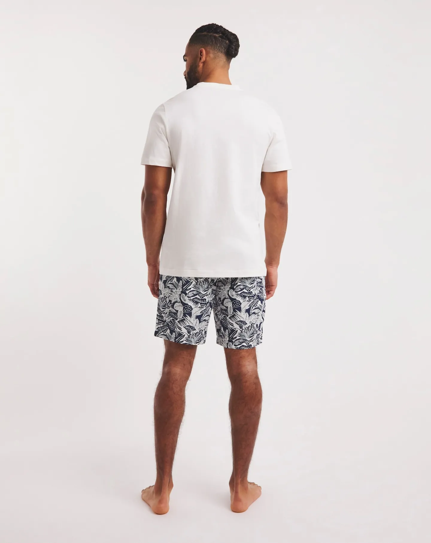 Jacamo Jersey Tee and Woven Shorts Leaf Pyjama Set