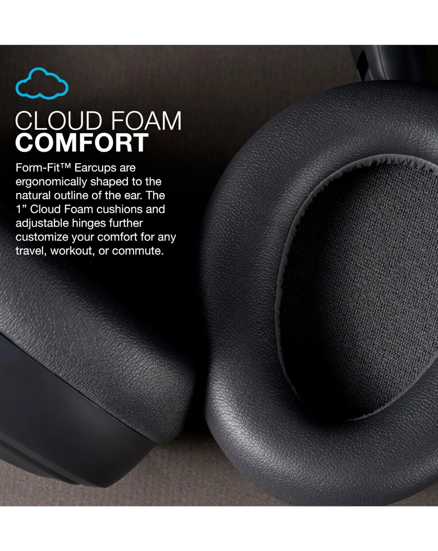 Jlab JBuds Lux Active Noise Cancelling Over-Ear Headphones - Graphite