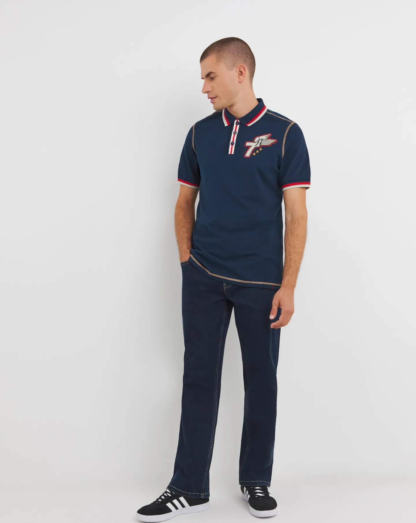 Joe Browns Badged Long Length Polo