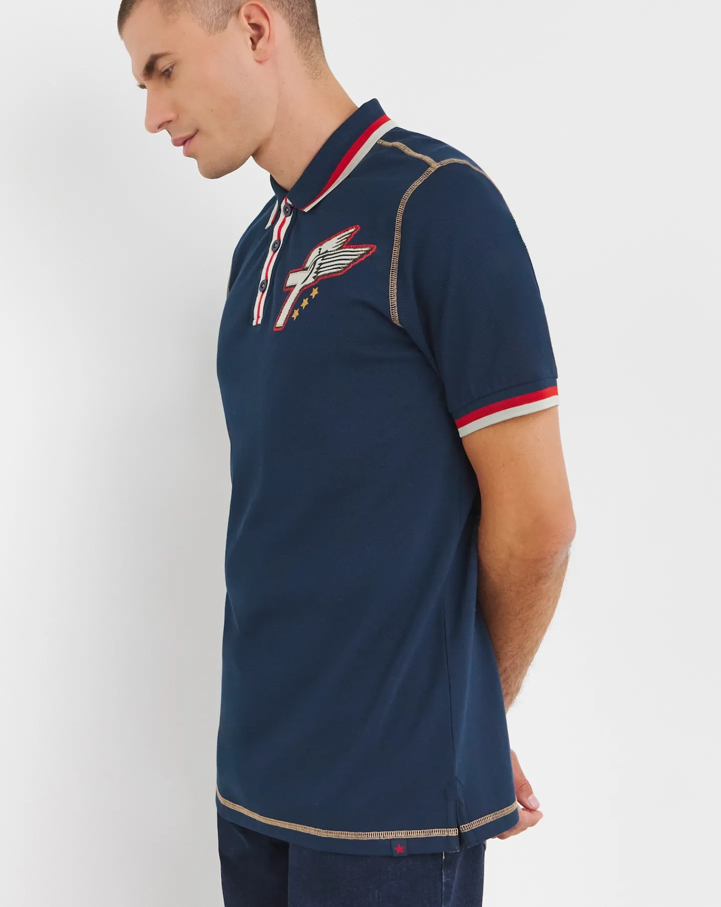 Joe Browns Badged Long Length Polo