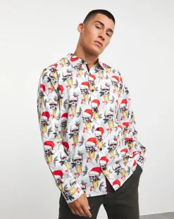 Joe Browns Christmas Skull Shirt Long Length