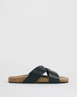 Joe Browns Cross Strap Wide fit Leather Sandals