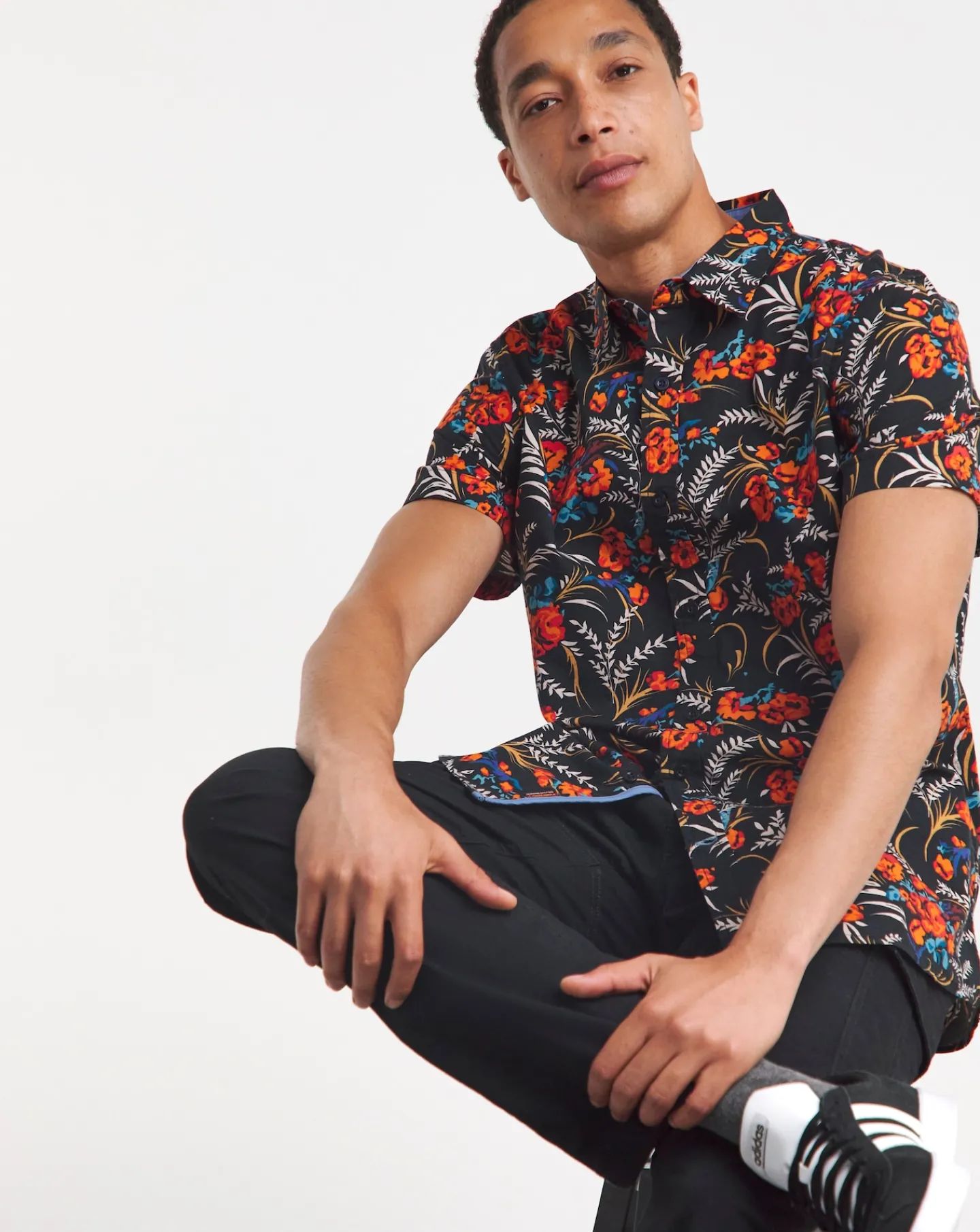 Joe Browns Fiery Fun Floral Shirt Long Length