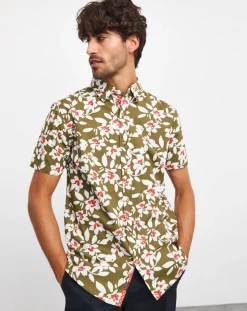 Joe Browns Floral Short Sleeve Shirt Long Length