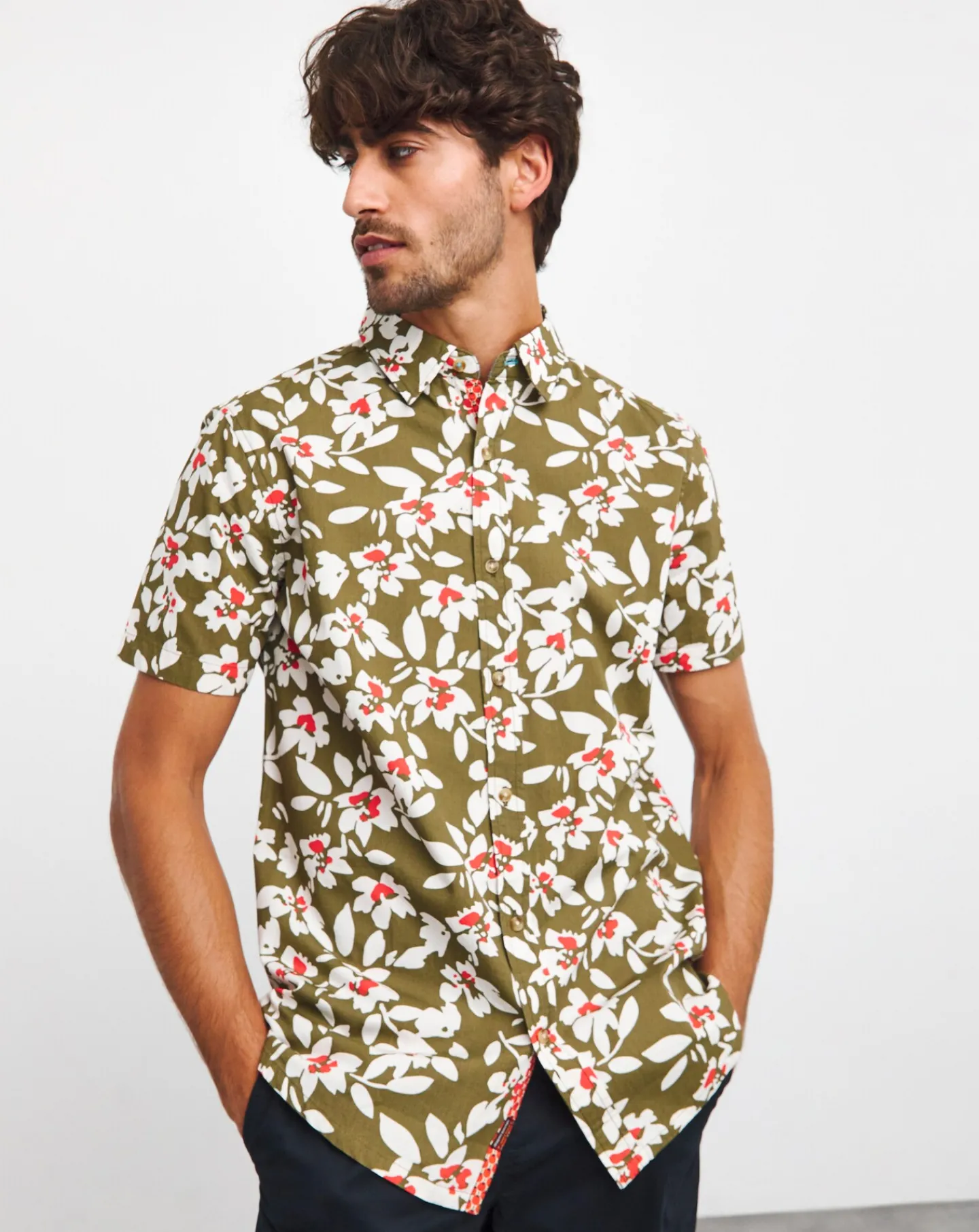 Joe Browns Floral Short Sleeve Shirt Long Length