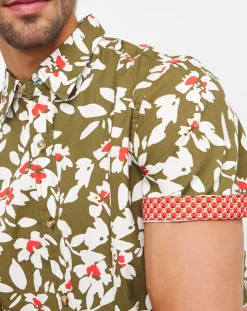 Joe Browns Floral Short Sleeve Shirt Long Length