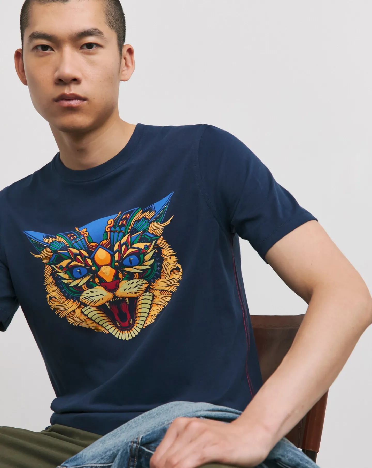 Joe Browns Geo Wildcat T-Shirt Long Length