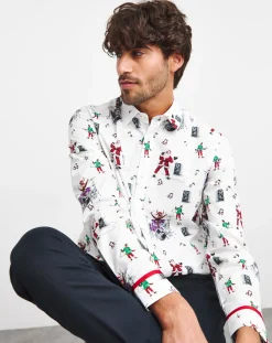 Joe Browns Merry Rockmas Christmas Shirt Long Length