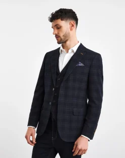 Joe Browns Navy Check Suit Jacket