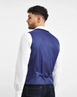 Joe Browns Navy Check Suit Waistcoat
