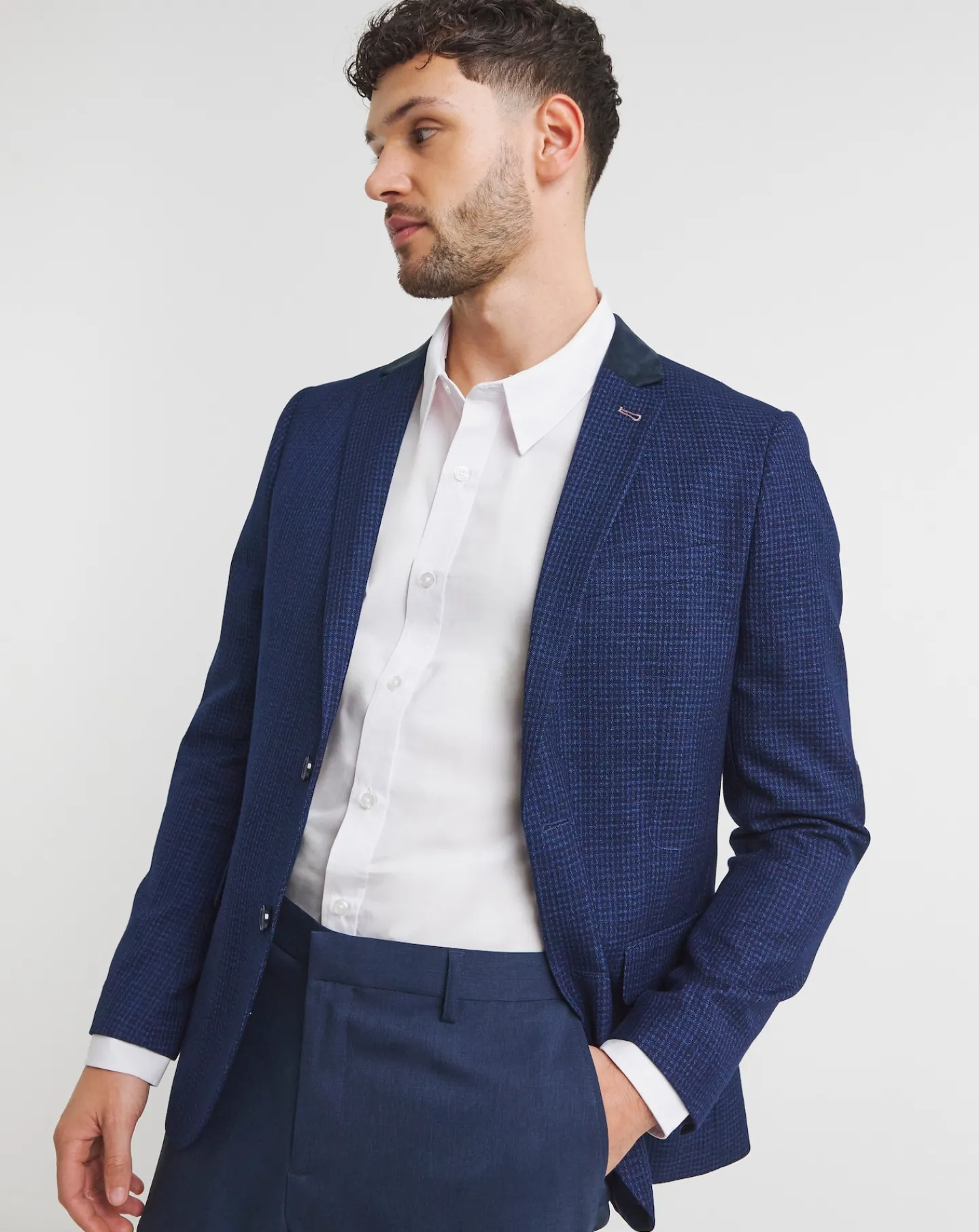 Joe Browns Regular Fit Mirco Check Suit Blazer