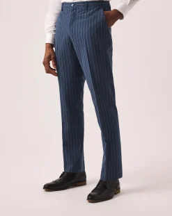 Joe Browns Striped Cotton Linen Suit Trousers
