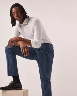 Joe Browns Striped Cotton Linen Suit Trousers