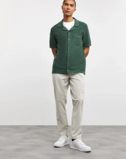 Jacamo Knitted Cuban Collar Shirt
