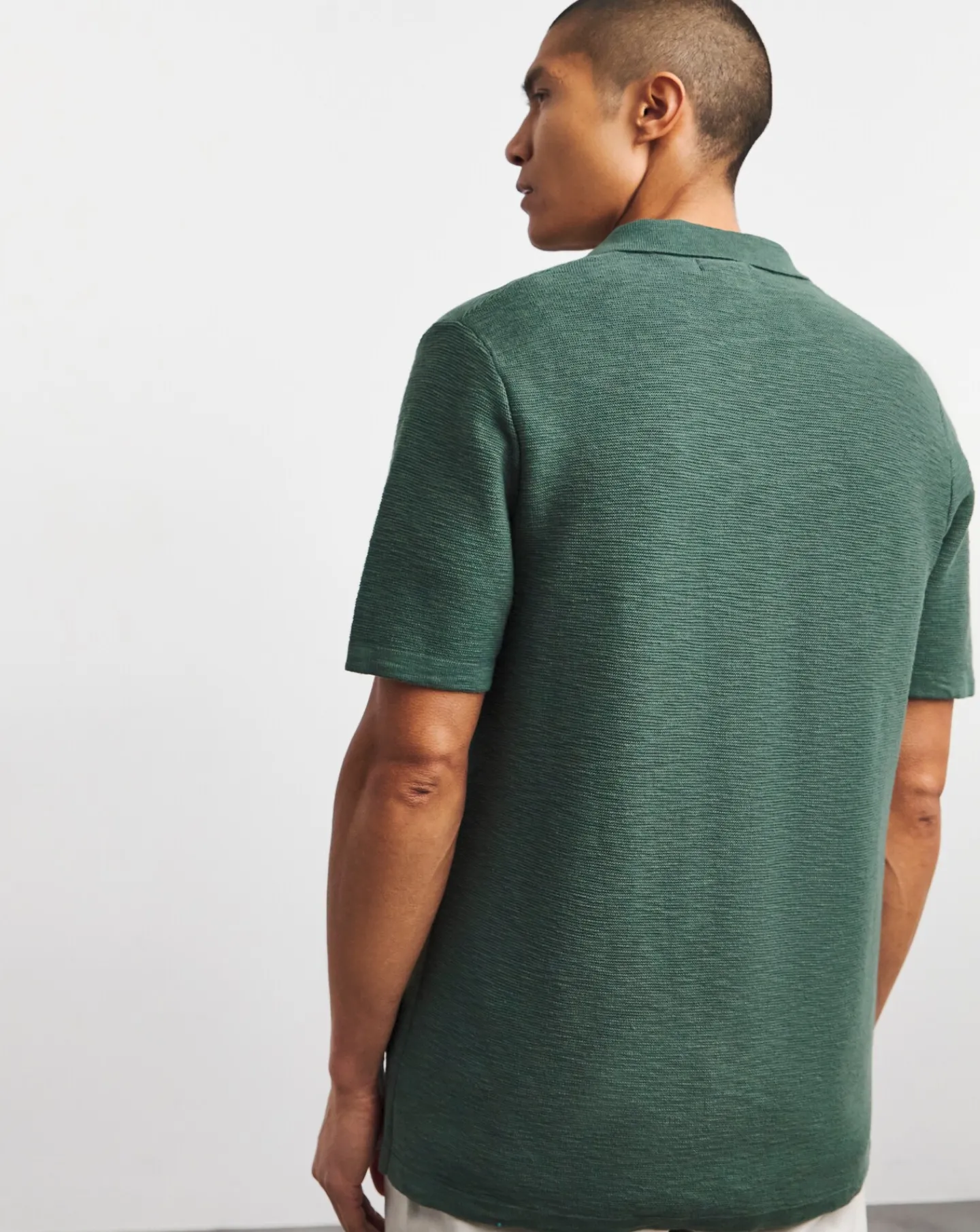 Jacamo Knitted Cuban Collar Shirt