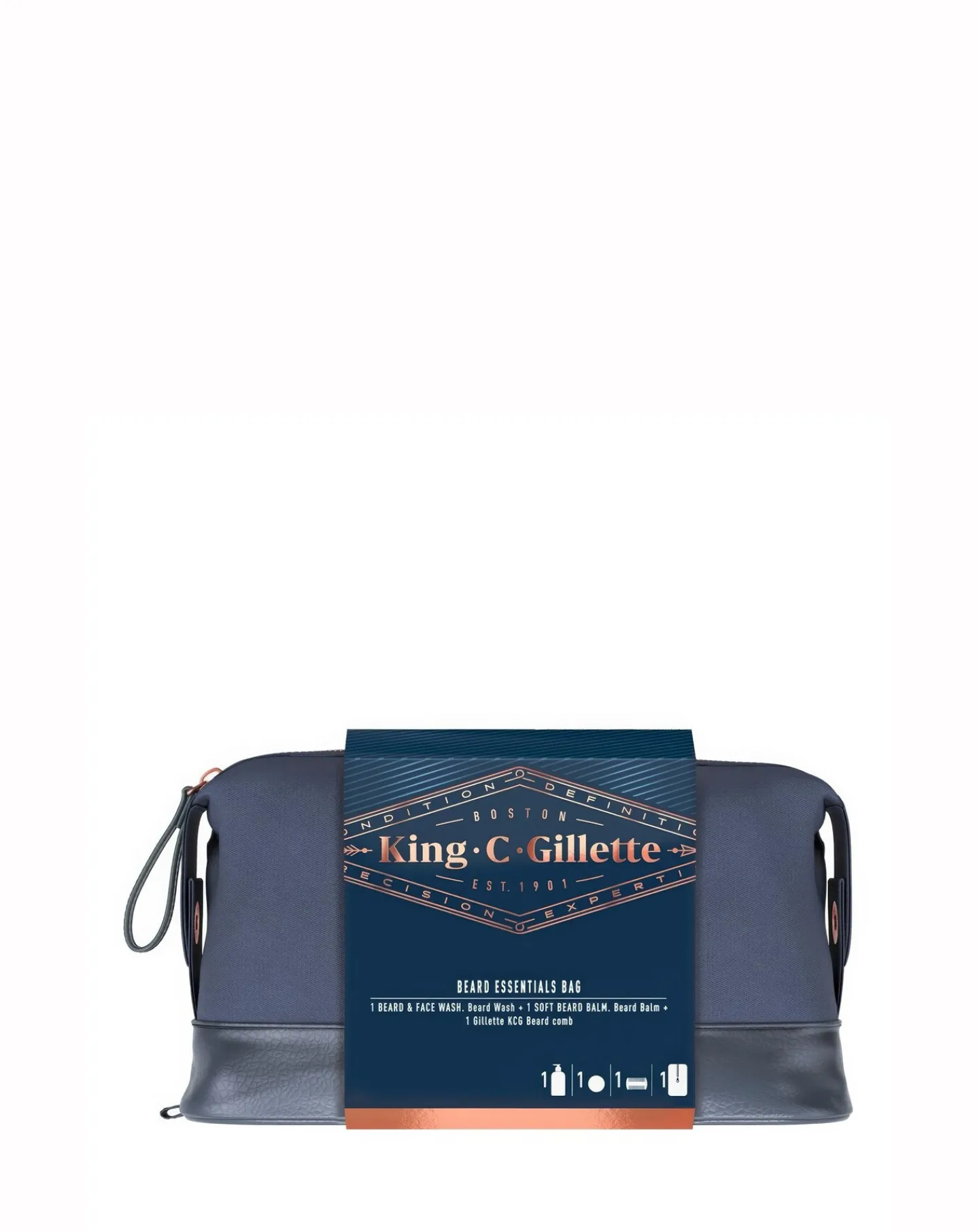 Gillette King C Washbag: Wash, Balm and Comb