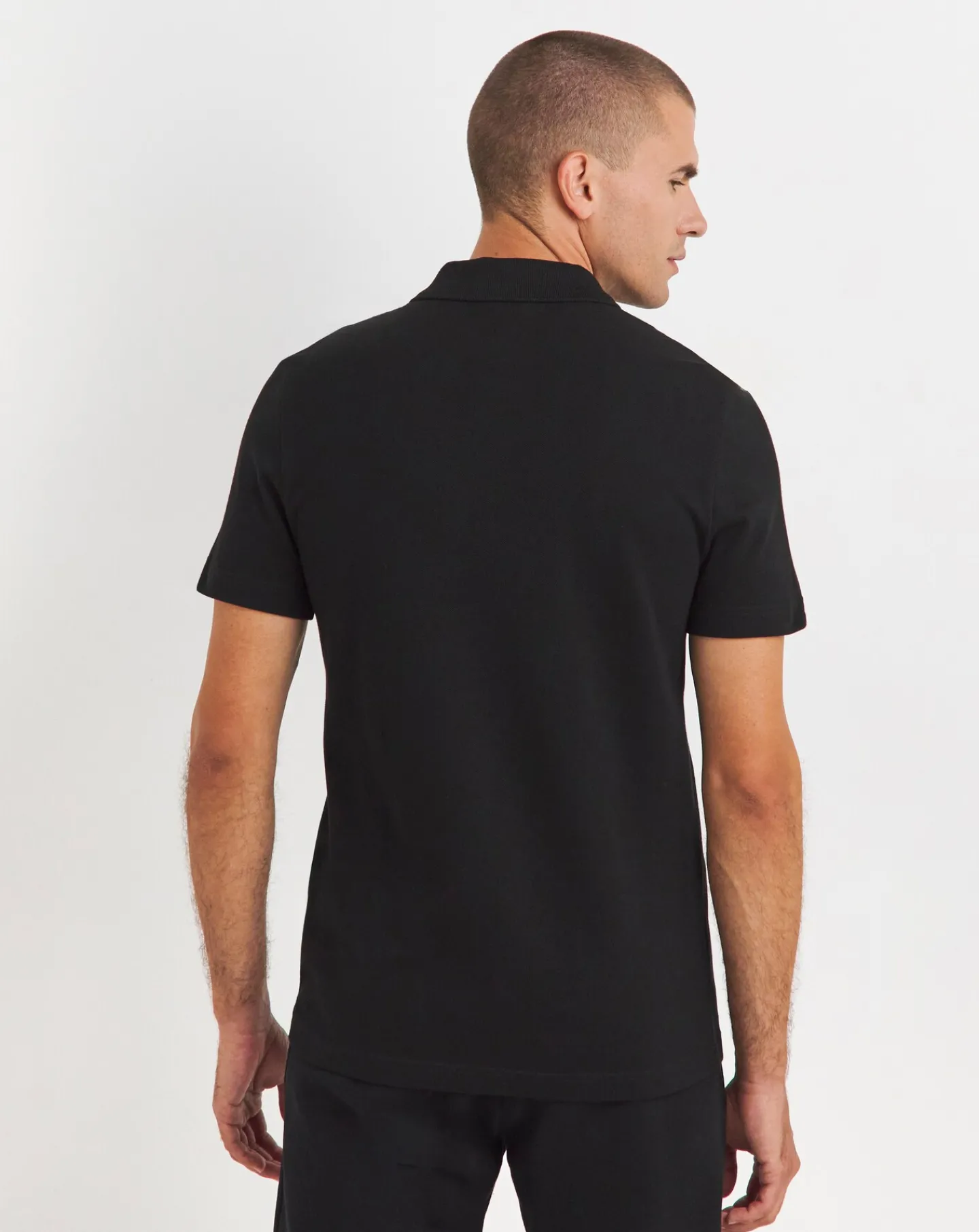 Lacoste Black Short Sleeve Colourblock Polo