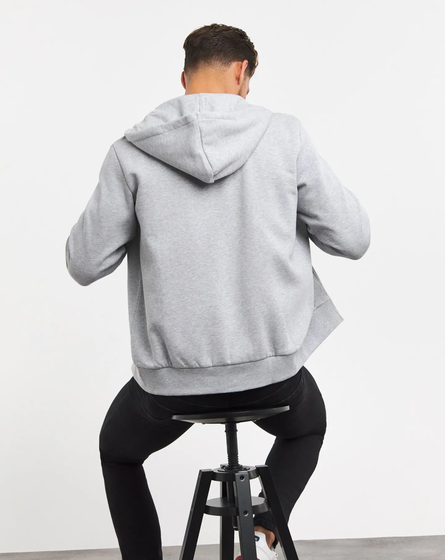 Lacoste Grey Classic Zip Through Hoodie