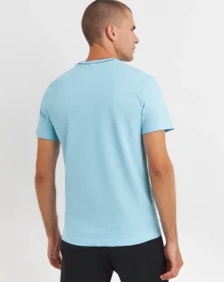 Lacoste Short Sleeve Pale Blue Contrast Piping T-Shirt