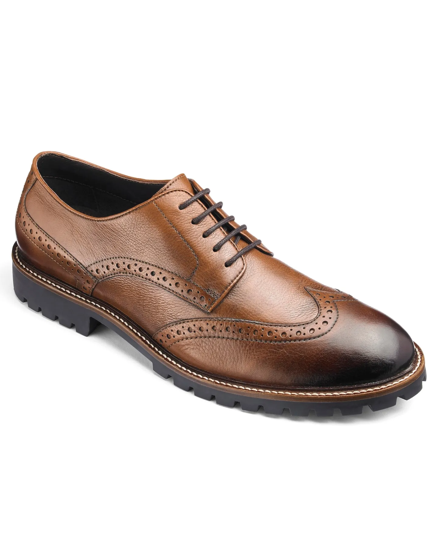 Jacamo Leather Brogues Extra Wide Fit