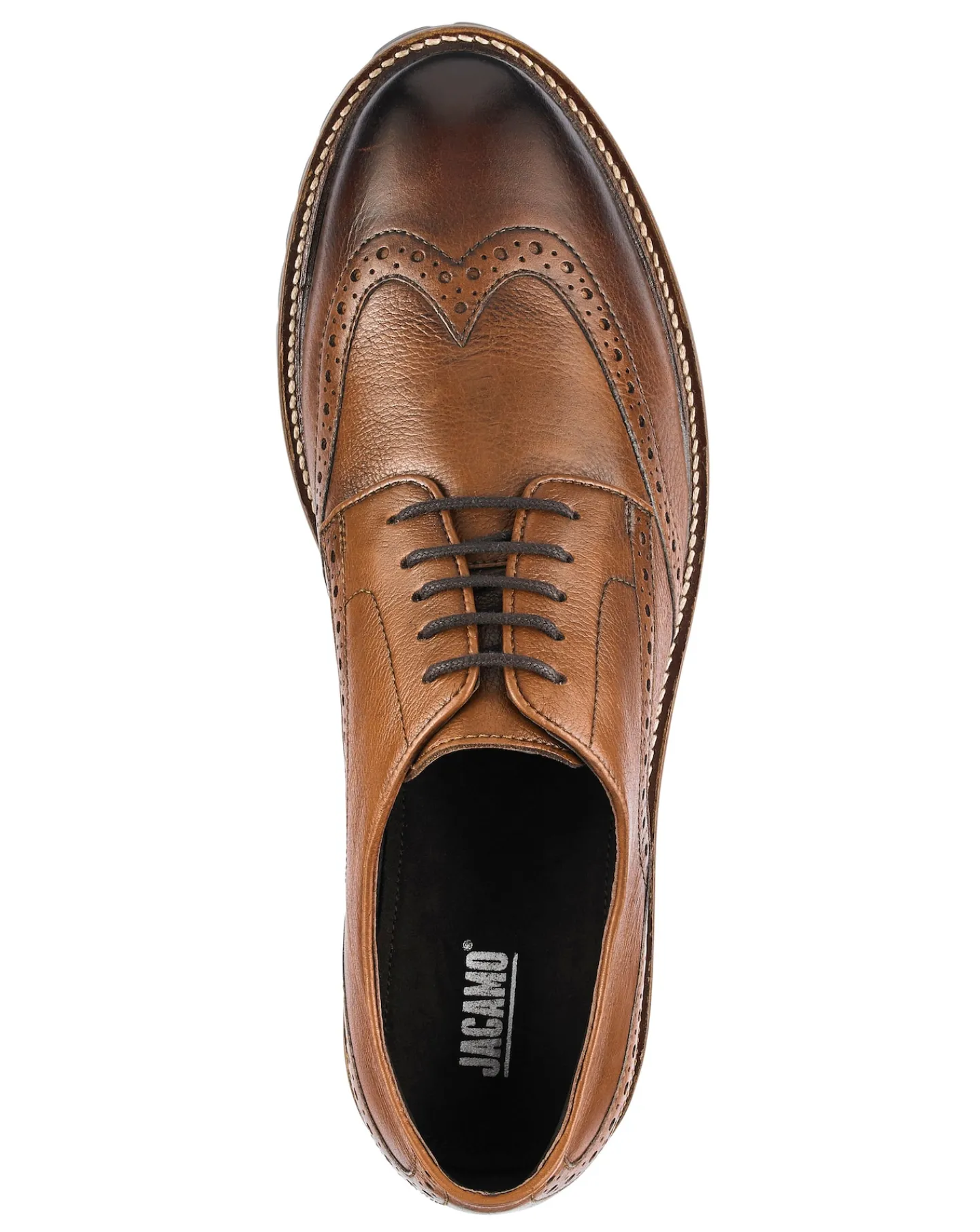 Jacamo Leather Brogues Extra Wide Fit