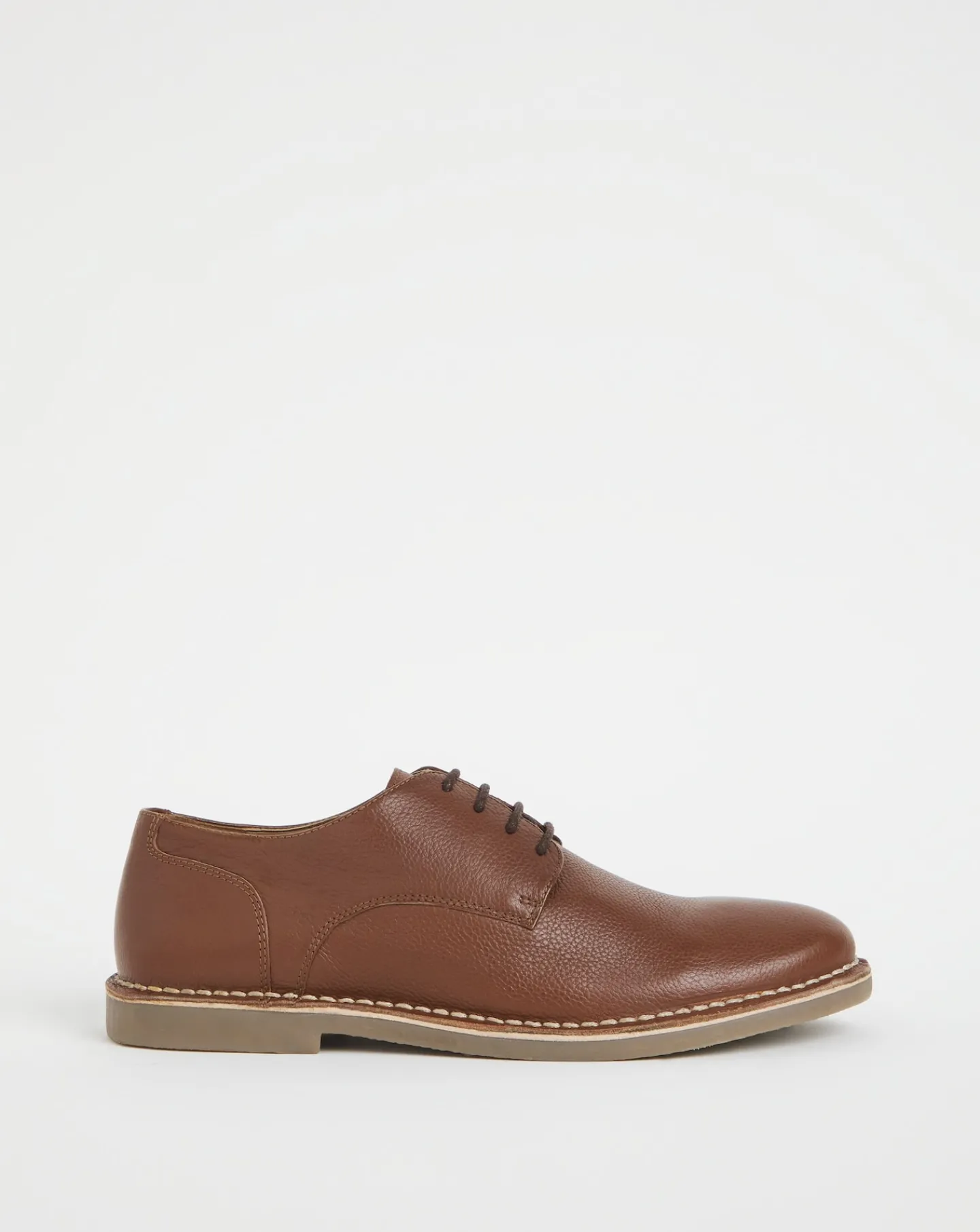 Jacamo Leather Milled Desert Shoe Wide Fit