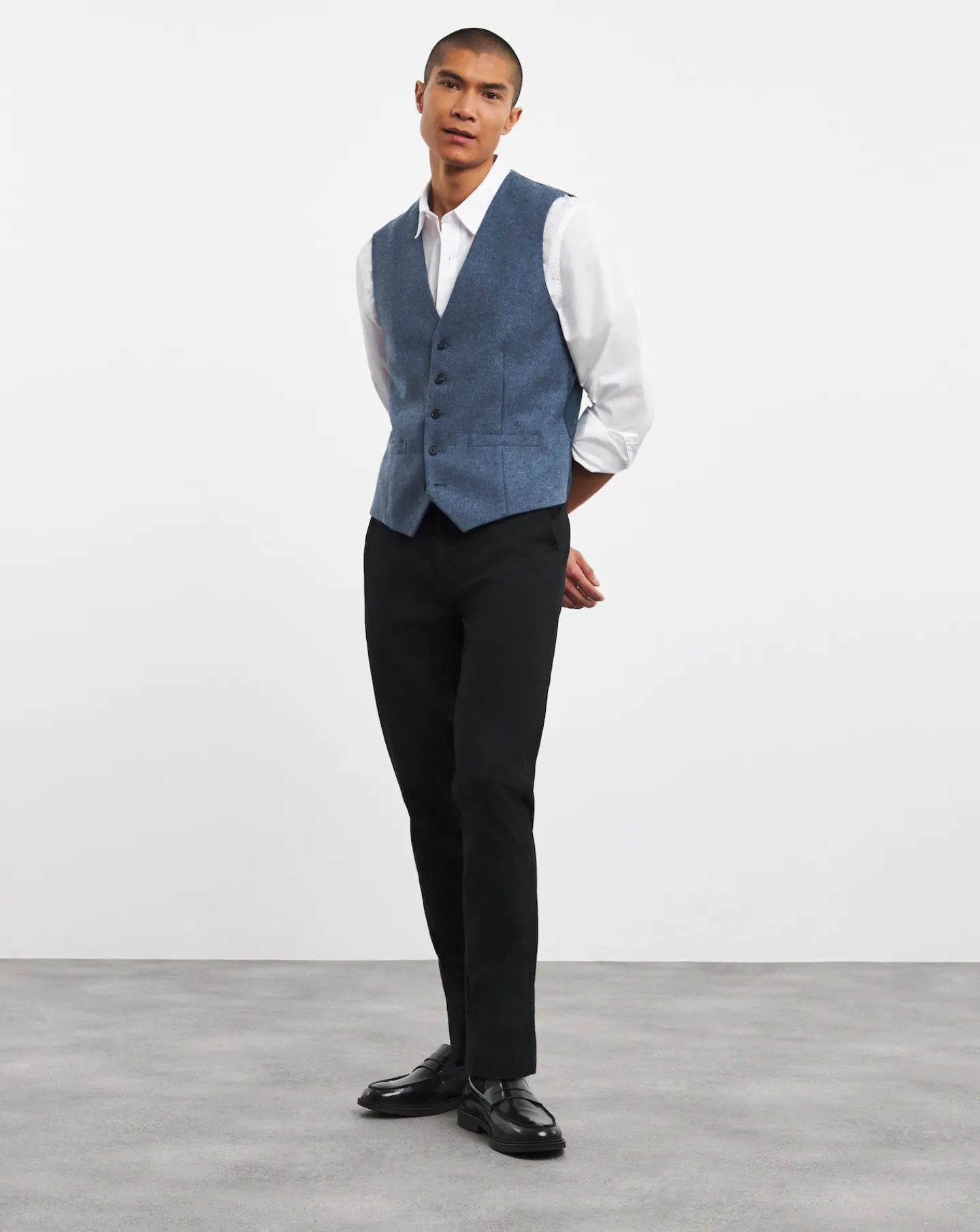 Jacamo Light Donegal Regular Fit Waistcoat