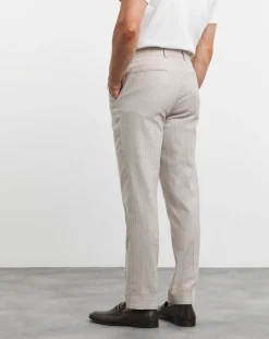 Jacamo Linen Blend Pinstripe Suit Trouser