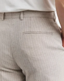Jacamo Linen Blend Pinstripe Suit Trouser